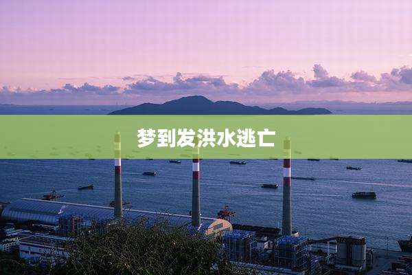 梦到发洪水逃亡