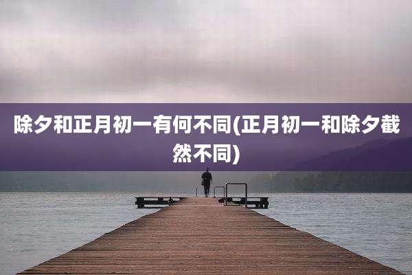 除夕和正月初一有何不同(正月初一和除夕截然不同)