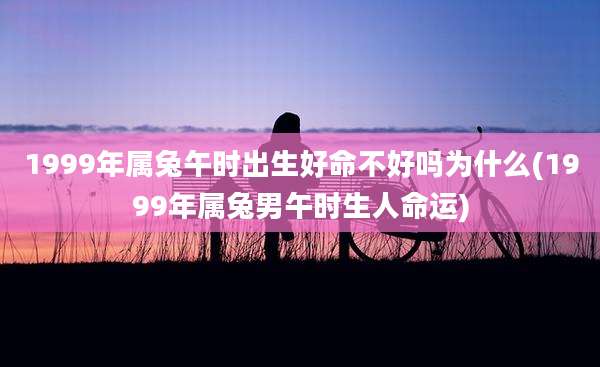 1999年属兔午时出生好命不好吗为什么(1999年属兔男午时生人命运)