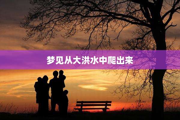 梦见从大洪水中爬出来