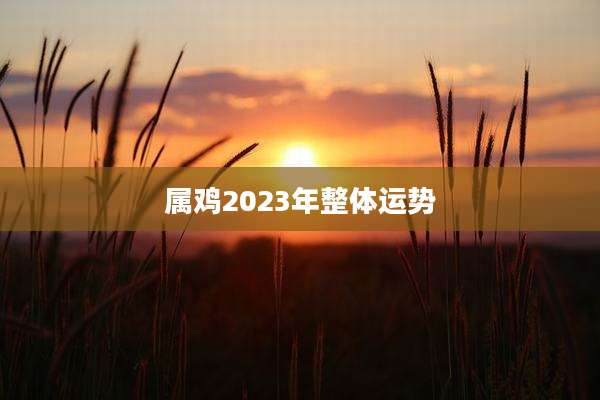 属鸡2023年整体运势
