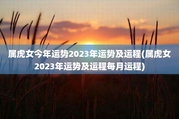 属虎女今年运势2023年运势及运程(属虎女2023年运势及运程每月运程)