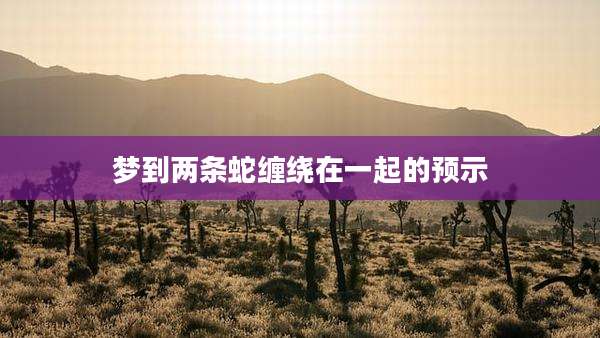 梦到两条蛇缠绕在一起的预示