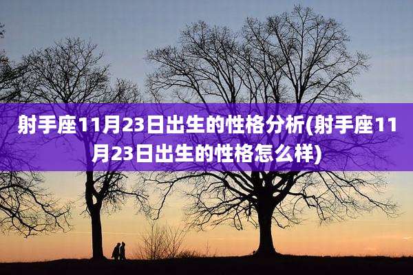 射手座11月23日出生的性格分析(射手座11月23日出生的性格怎么样)