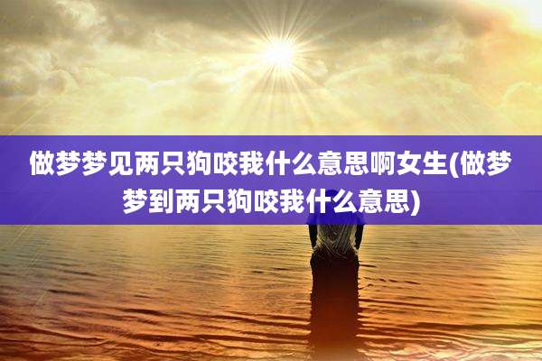 做梦梦见两只狗咬我什么意思啊女生(做梦梦到两只狗咬我什么意思)