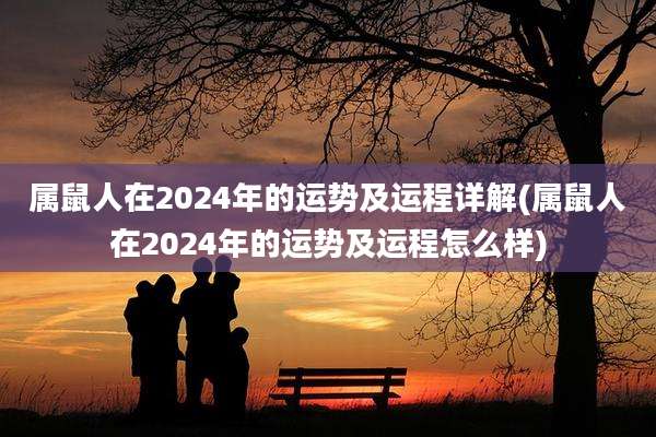 属鼠人在2024年的运势及运程详解(属鼠人在2024年的运势及运程怎么样)