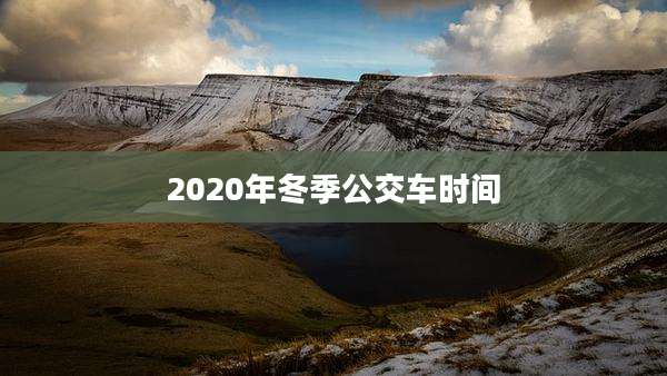 2020年冬季公交车时间