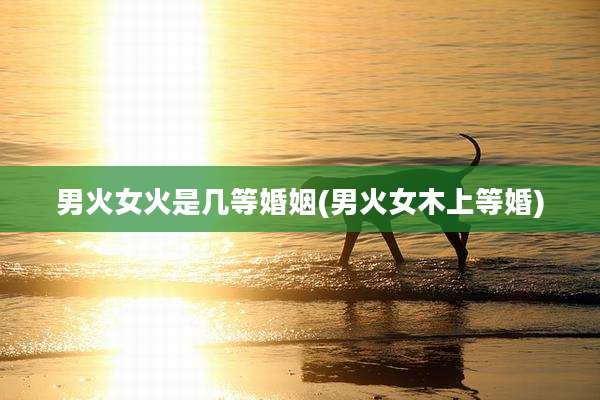男火女火是几等婚姻(男火女木上等婚)