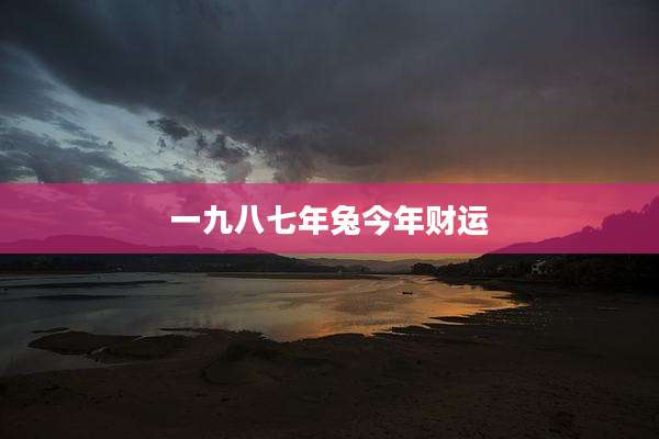 一九八七年兔今年财运