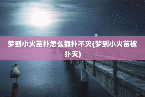 梦到小火苗扑怎么都扑不灭(梦到小火苗被扑灭)