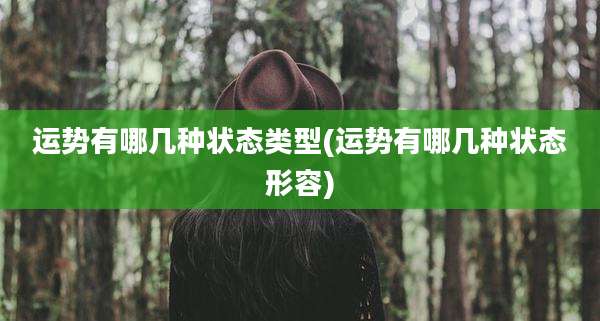 运势有哪几种状态类型(运势有哪几种状态形容)
