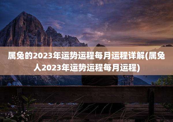 属兔的2023年运势运程每月运程详解(属兔人2023年运势运程每月运程)