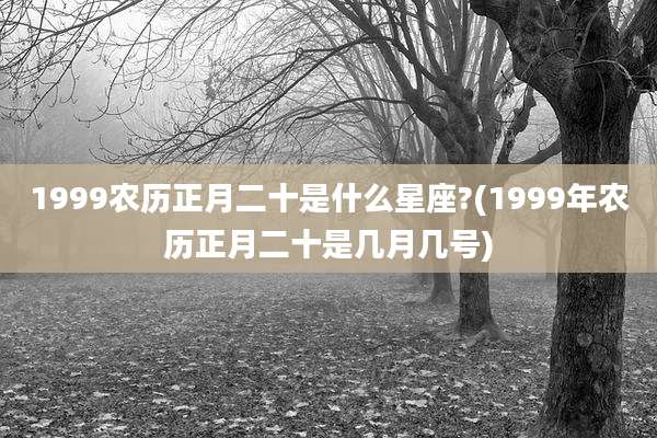 1999农历正月二十是什么星座?(1999年农历正月二十是几月几号)