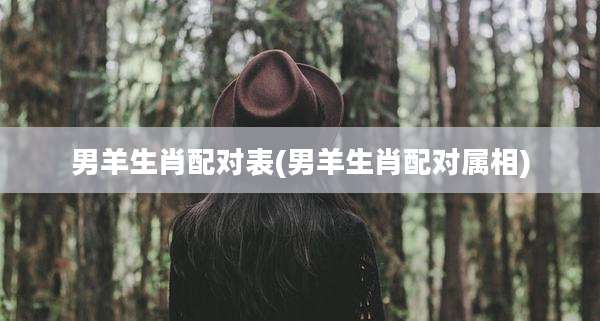 男羊生肖配对表(男羊生肖配对属相)