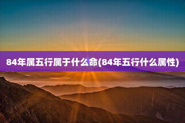 84年属五行属于什么命(84年五行什么属性)
