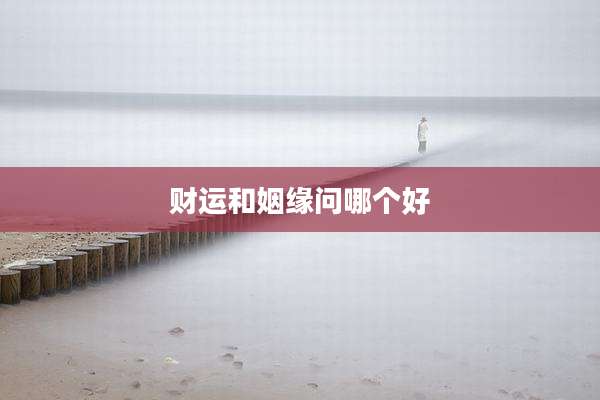 财运和姻缘问哪个好