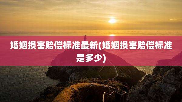 婚姻损害赔偿标准最新(婚姻损害赔偿标准是多少)