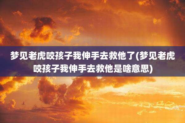 梦见老虎咬孩子我伸手去救他了(梦见老虎咬孩子我伸手去救他是啥意思)