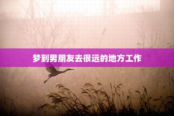 梦到男朋友去很远的地方工作
