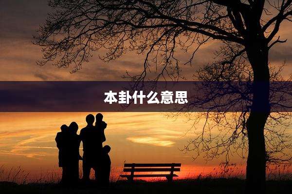 本卦什么意思