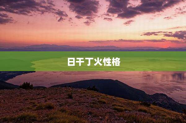 日干丁火性格