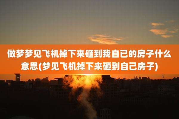做梦梦见飞机掉下来砸到我自已的房子什么意思(梦见飞机掉下来砸到自己房子)