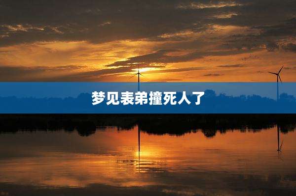 梦见表弟撞死人了