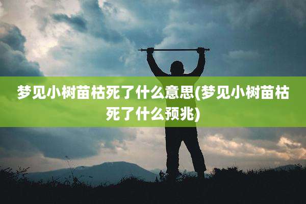 梦见小树苗枯死了什么意思(梦见小树苗枯死了什么预兆)