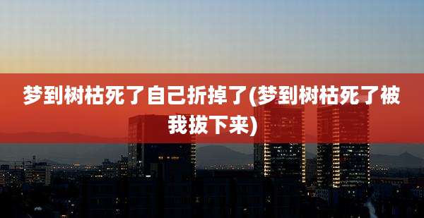 梦到树枯死了自己折掉了(梦到树枯死了被我拔下来)