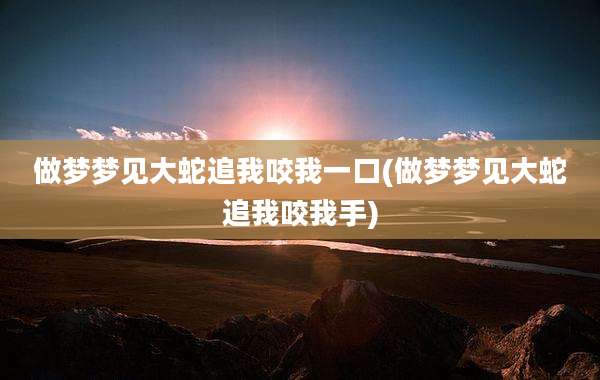 做梦梦见大蛇追我咬我一口(做梦梦见大蛇追我咬我手)