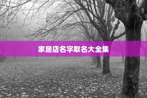 家居店名字取名大全集