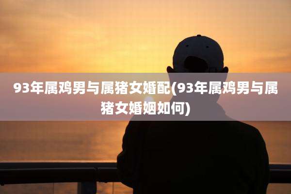 93年属鸡男与属猪女婚配(93年属鸡男与属猪女婚姻如何)