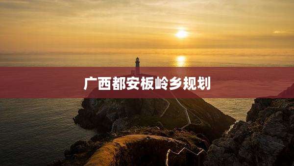 广西都安板岭乡规划