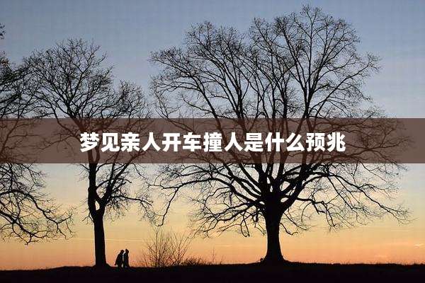 梦见亲人开车撞人是什么预兆