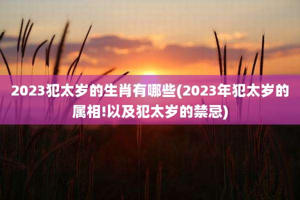 2023犯太岁的生肖有哪些(2023年犯太岁的属相!以及犯太岁的禁忌)