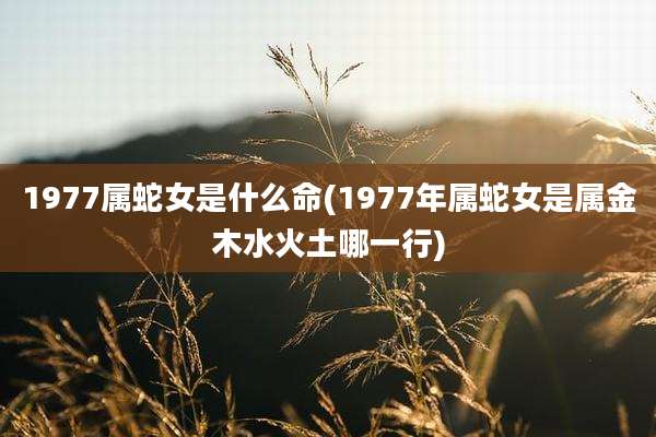 1977属蛇女是什么命(1977年属蛇女是属金木水火土哪一行)