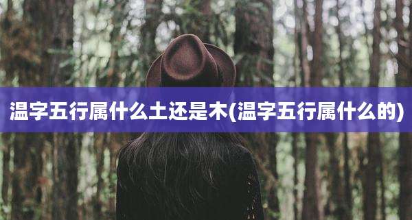 温字五行属什么土还是木(温字五行属什么的)