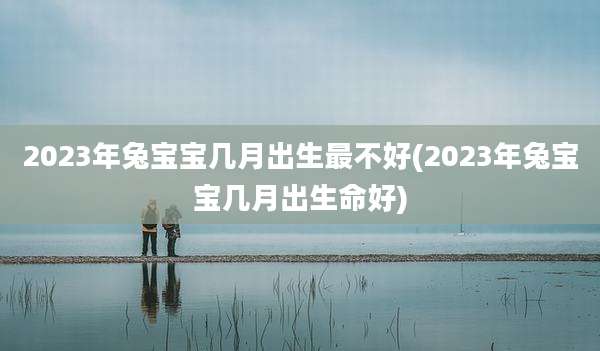 2023年兔宝宝几月出生最不好(2023年兔宝宝几月出生命好)