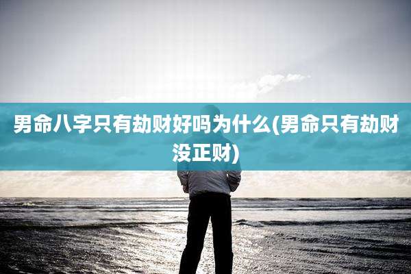 男命八字只有劫财好吗为什么(男命只有劫财没正财)