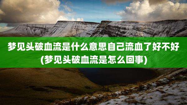 梦见头破血流是什么意思自己流血了好不好(梦见头破血流是怎么回事)