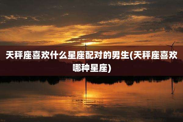 天秤座喜欢什么星座配对的男生(天秤座喜欢哪种星座)