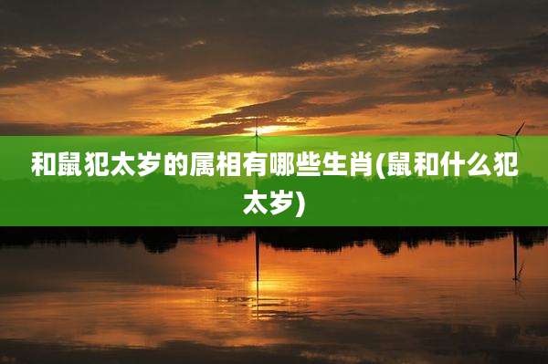 和鼠犯太岁的属相有哪些生肖(鼠和什么犯太岁)