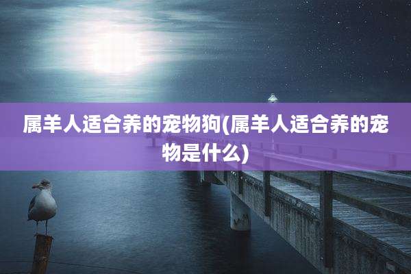 属羊人适合养的宠物狗(属羊人适合养的宠物是什么)