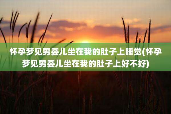 怀孕梦见男婴儿坐在我的肚子上睡觉(怀孕梦见男婴儿坐在我的肚子上好不好)