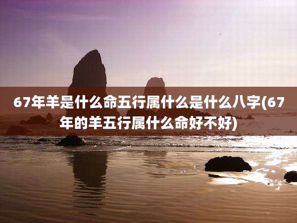 67年羊是什么命五行属什么是什么八字(67年的羊五行属什么命好不好)