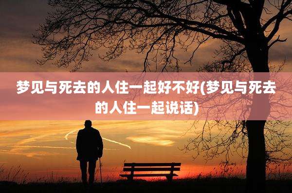 梦见与死去的人住一起好不好(梦见与死去的人住一起说话)
