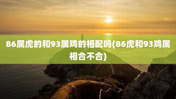 86属虎的和93属鸡的相配吗(86虎和93鸡属相合不合)