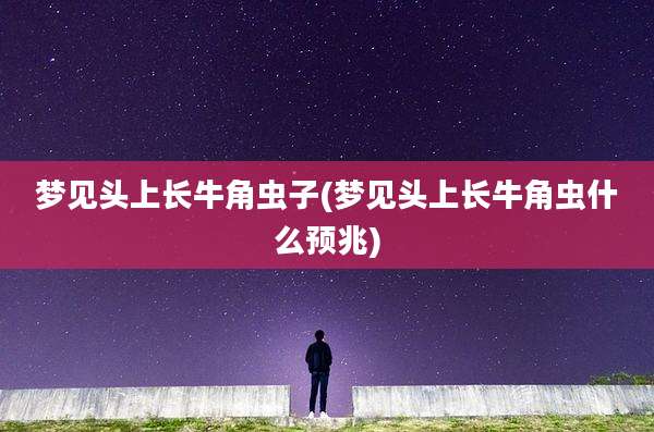 梦见头上长牛角虫子(梦见头上长牛角虫什么预兆)