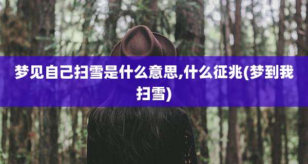 梦见自己扫雪是什么意思,什么征兆(梦到我扫雪)