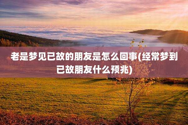 老是梦见已故的朋友是怎么回事(经常梦到已故朋友什么预兆)